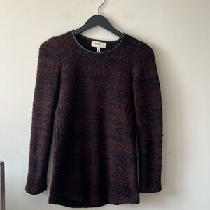 Étoile Isabel Marant Leather Trim Wool Sweater